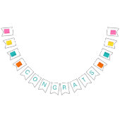 Papieren lantaarn Gefeliciteerd Vlaggetjes (Alle)