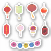 Papieren lantaarn Stickers (Voorkant)