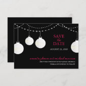 Papieren lantaarnbruiloft sparen de datum save the date (Voorkant / Achterkant)