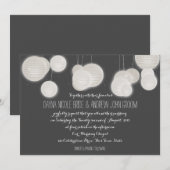 Papieren lantaarns bruiloft kaart (Voorkant / Achterkant)