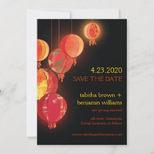Papieren Lantaarns Hangen Trouwen Save the Date