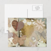 Papieren liefdesbriefkaart briefkaart (Voorkant / Achterkant)