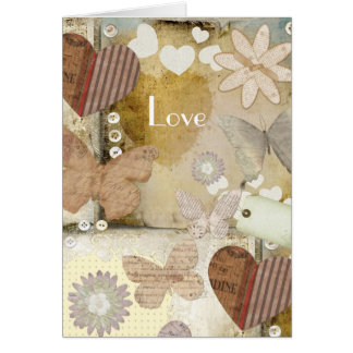 Papieren liefdeskaart