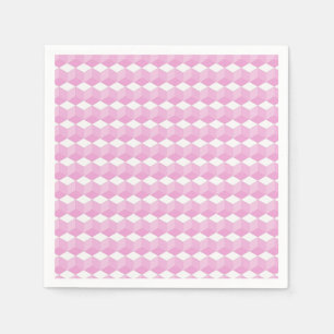 Papieren luiers - Baby blokpatroon in Pinks Servetten