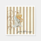 Papieren luiers, beige en witte stripper Angel Ble Servet (Voorkant)