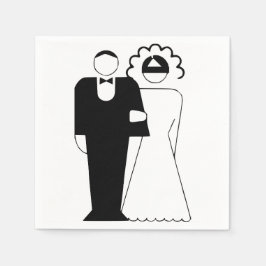 Papieren luiers, bruiloft en partijgoederen servet