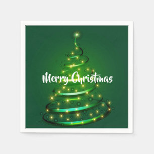 Papieren luiers-kerstboom servet