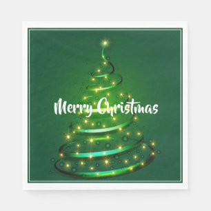 Papieren luiers-kerstboom servet