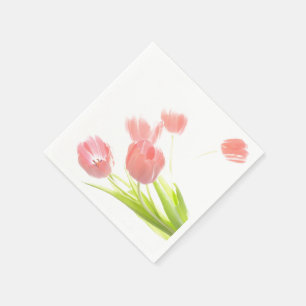 papieren luiers Retro roze tulp Servet
