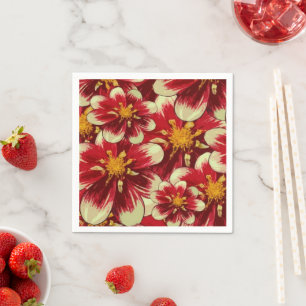 Papieren luiers, rode gele Floral Servet