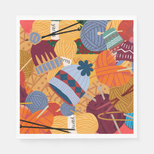 Papieren luiers voor Knitters Gift of Party Servet