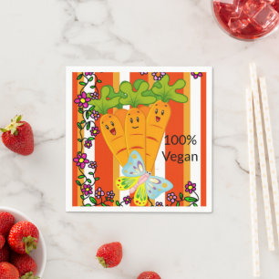 Papieren luiers, wortelvlinder 100% Vegan Servet