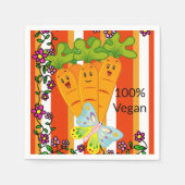 Papieren luiers, wortelvlinder 100% Vegan Servet (Voorkant)