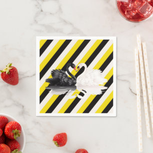 Papieren luiers, zwarte witte witte streep servet