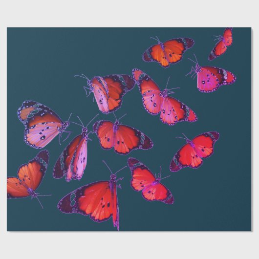 Papieren omhulling met BUTTERFLIES Cadeaupapier (Vlak)