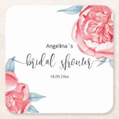 Papieren onderzetter  bruidsdouche  (Voorkant)