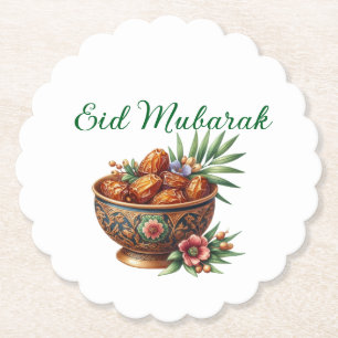 Papieren Onderzetter-Eid Mubarak Tafelgerei Kartonnen Onderzetters