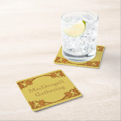 Papieren Onderzetter - Leafy Brackets met tekst (Insitu)