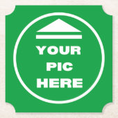 Papieren Onderzetter (set van 6) - Uw Afbeelding t (Voorkant)