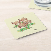 Papieren Onderzetters: Kamelen Kartonnen Onderzetters (Gebogen)