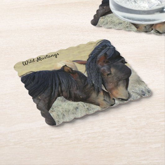 Papieren Onderzetters met paardenthema (Gebogen)