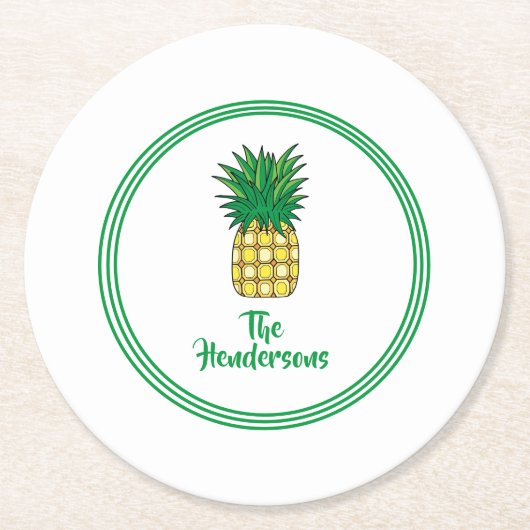 Papieren Onderzetters Set - Aangepaste Naam (Voorkant)