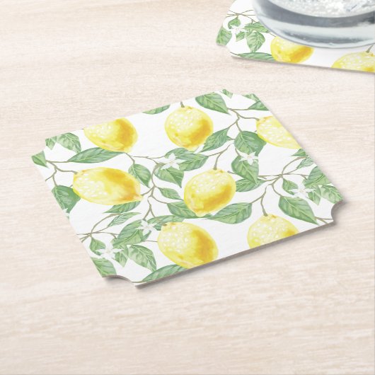 Papieren Onderzetters Set-Lemons (Gekanteld)