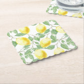 Papieren Onderzetters Set-Lemons (Gebogen)