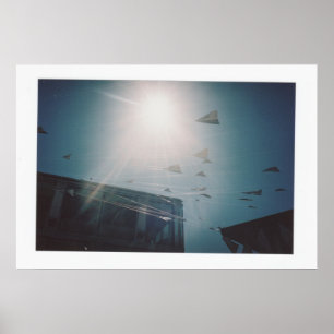 papieren planken poster