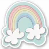 Papieren regenboog sticker (Voorkant)