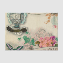 papieren schotel , frans land , vintage , worn , r tissuepapier