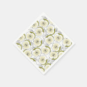 Papieren servet met appel getekend. (Hoek)