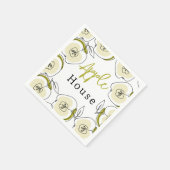 Papieren servet met appel getekend. (Hoek)