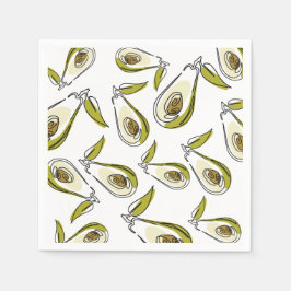 Papieren servet met avocado.