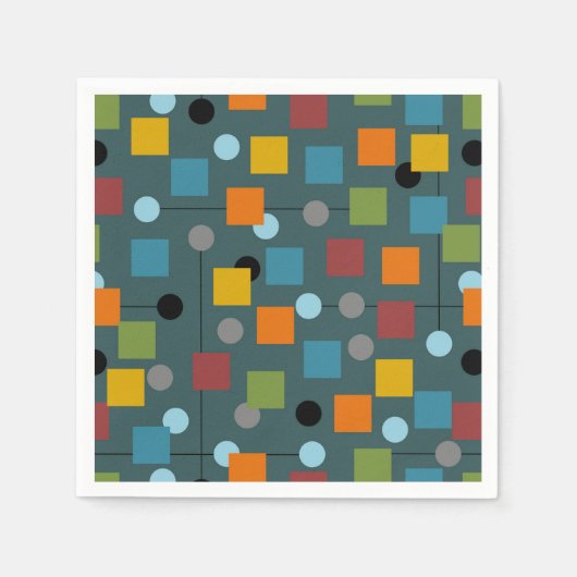 Papieren servet - midden eeuw modern 1.3 naadloos (Voorkant)