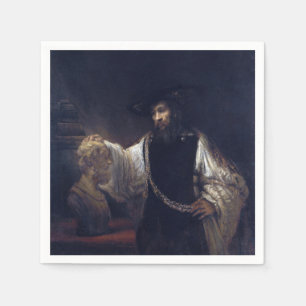 Papieren servetten Aristoteles met buste Homer Rem