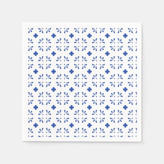 Papieren servetten Blauw Wit Delft Decor Chinoiser (Voorkant)