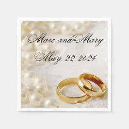Papieren servetten bruiloft aanpasbaar