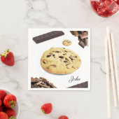 Papieren servetten, chocoladekoekjes servet (Insitu)