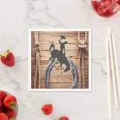 Papieren servetten, cowboy paard hout touw servet (Insitu)