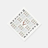 Papieren servetten, mahjong draak servet (Hoek)