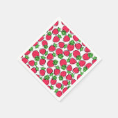 Papieren servetten met aardbeien, Zomerfruitfeestj (Hoek)