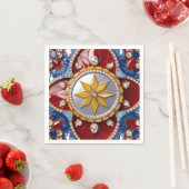 Papieren servetten met Colombiaanse kleuren Design (Insitu)