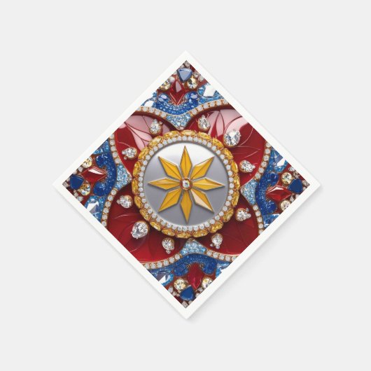 Papieren servetten met Colombiaanse kleuren Design (Hoek)