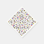 Papieren servetten met een Franse thema (Hoek)