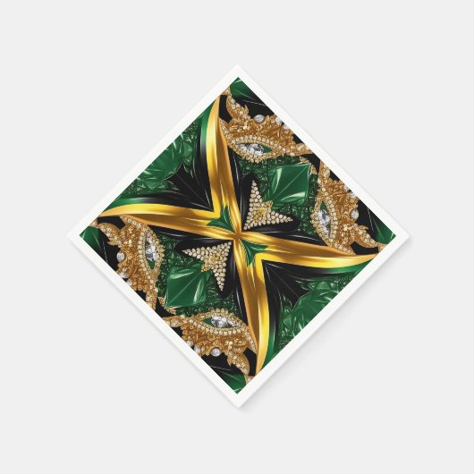 Papieren servetten met Jamaicaanse kleuren Design (Hoek)