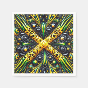 Papieren servetten met Jamaicaanse kleuren Design