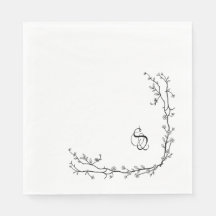 Papieren servetten met monogram