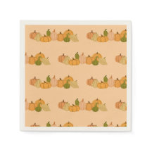 Papieren servetten met pompoenprint – Halloweenfee