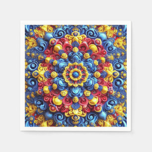 Papieren servetten met Roemeense kleuren Design